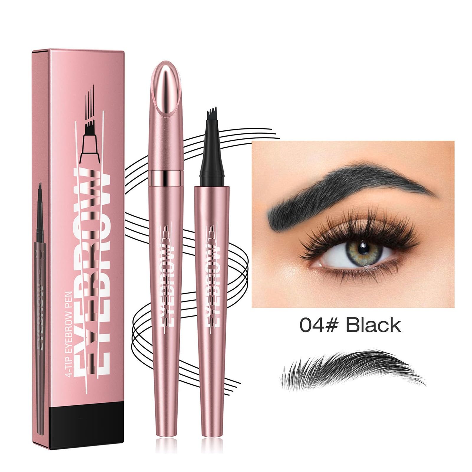 Карандаш Magic 3D Micro 2024 Waterproof Eyebrow Pencil 4 Fork Tip Applicator Black One Size, фото №3 Карандаш Magic 3D Micro 2024 Waterproof Eyebrow Pencil 4 Fork Tip Applicator Black One Size, фото №3