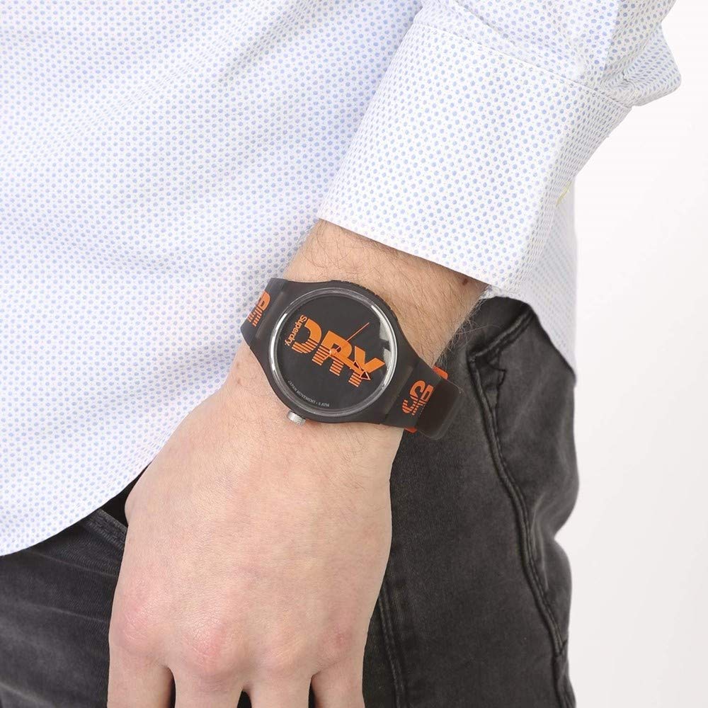 Чоловічий аналоговий кварцовий годинник Superdry SYG189BO з силіконовим ремінцем, фото №4