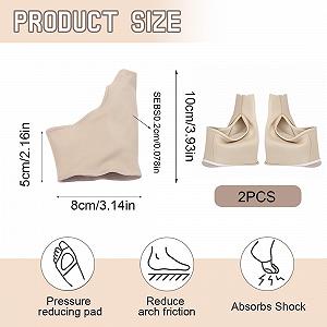 Шкарпетки Hallux Valgus 2 пари, Коригувальна пов'язка Hallux Valgus, Універсальний розмір, М'який силікон для чоловіків і жінок synthetic.ua - Фото 1