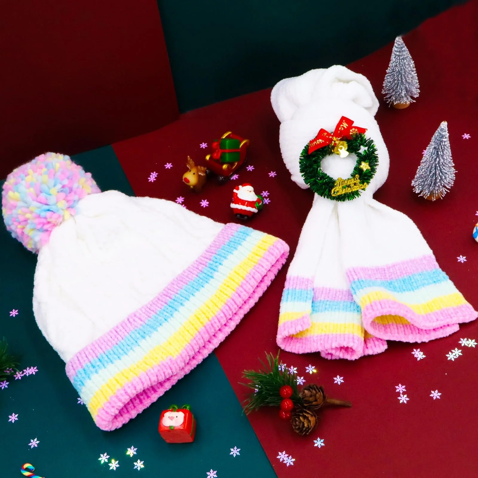 Шапка Білий PinkSheep Дівчата Зима Білий, фото №5 Шапка Білий PinkSheep Дівчата Зима Білий, фото №5