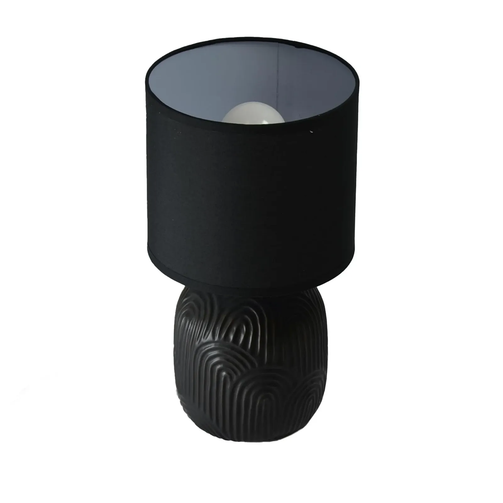 Настільна лампа B & S Керамічна E27 34 см Чорна Joint, фото №2