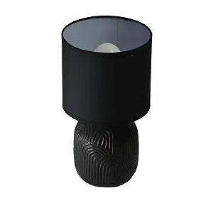 Настільна лампа B & S Керамічна E27 34 см Чорна Joint synthetic.ua - Фото 1