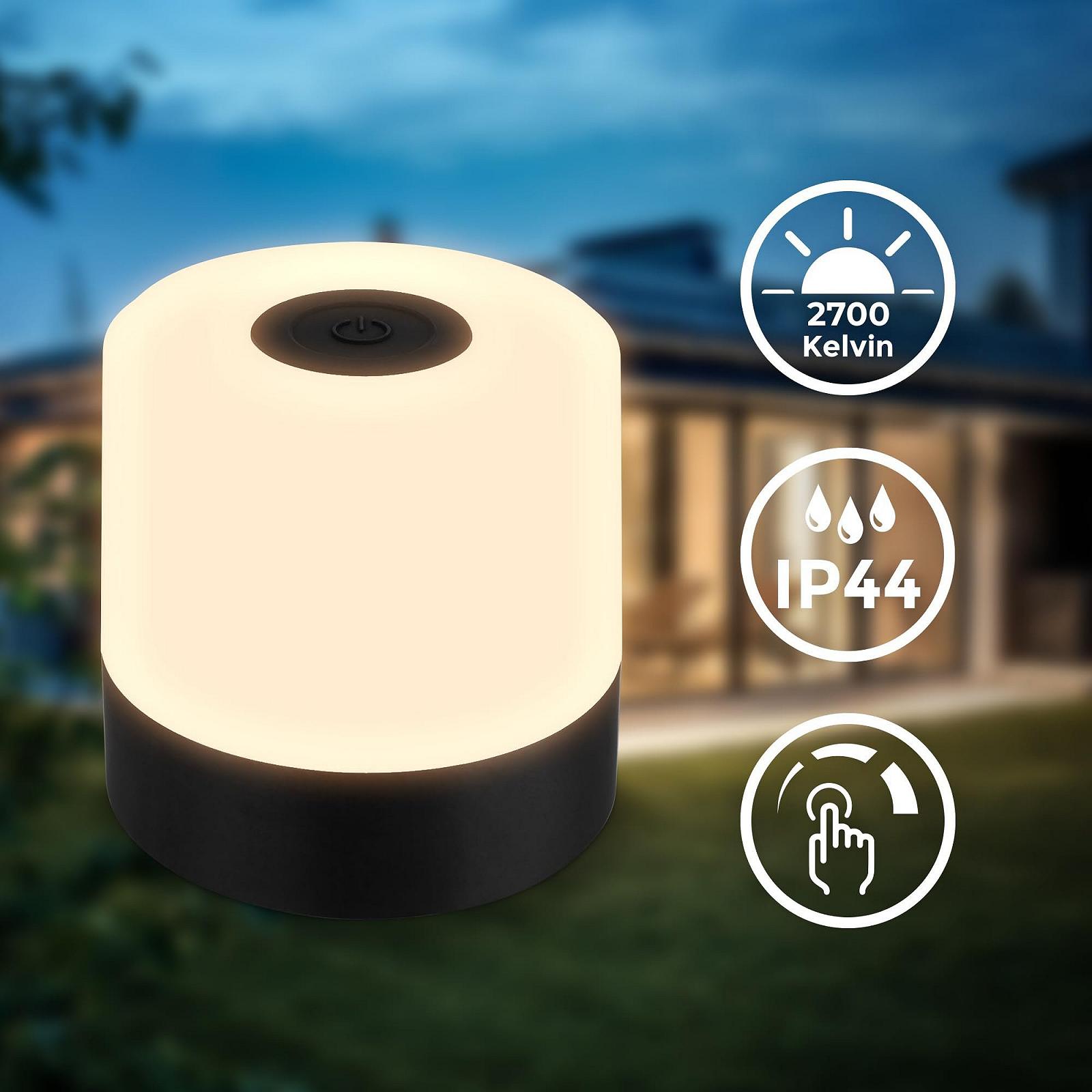 Настільна лампа B.K.Licht Mini LED IP44 7 x 7 см чорна, фото №6