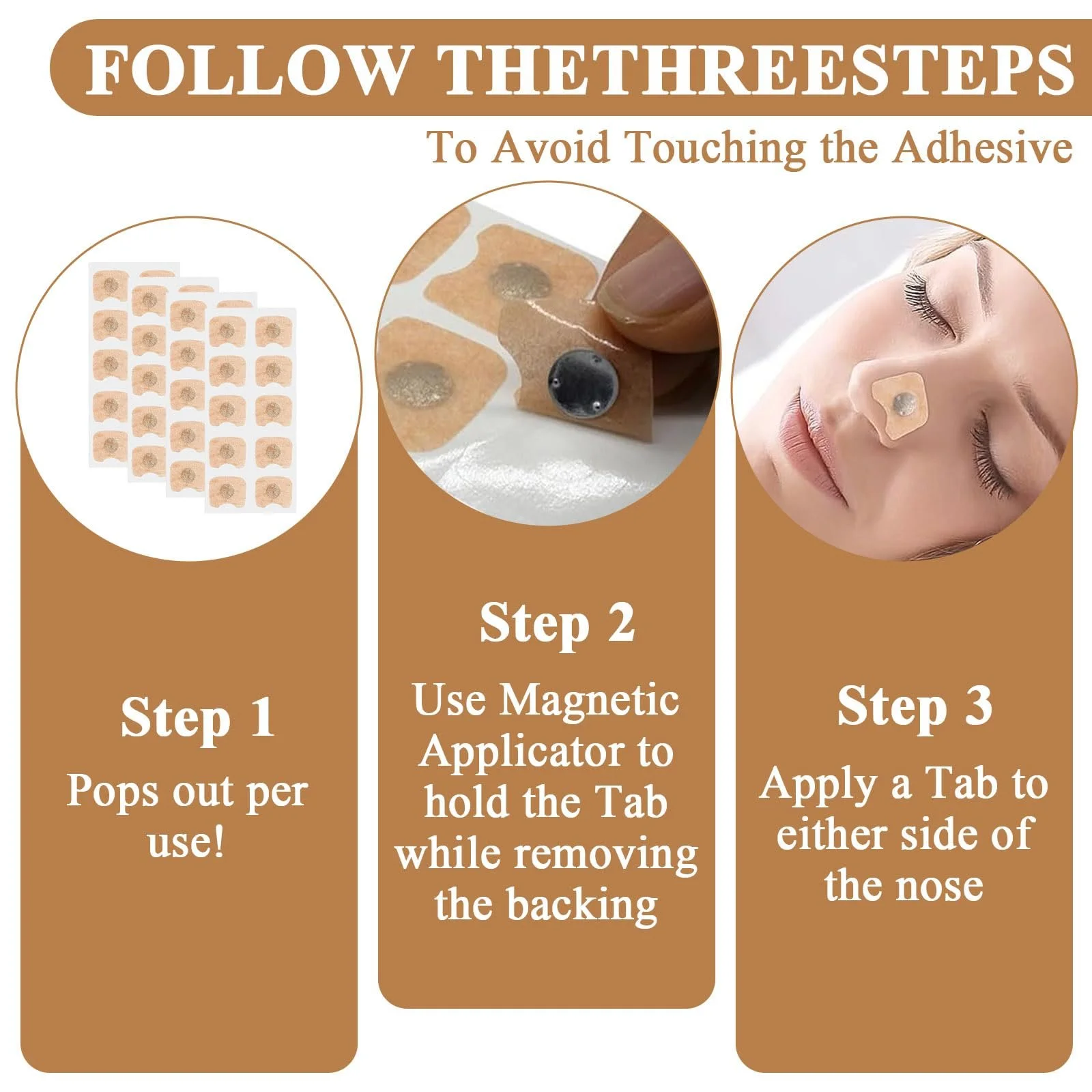 Смужки на ніс для інгаляцій 200 шт Магнітні, змінні, фото №4