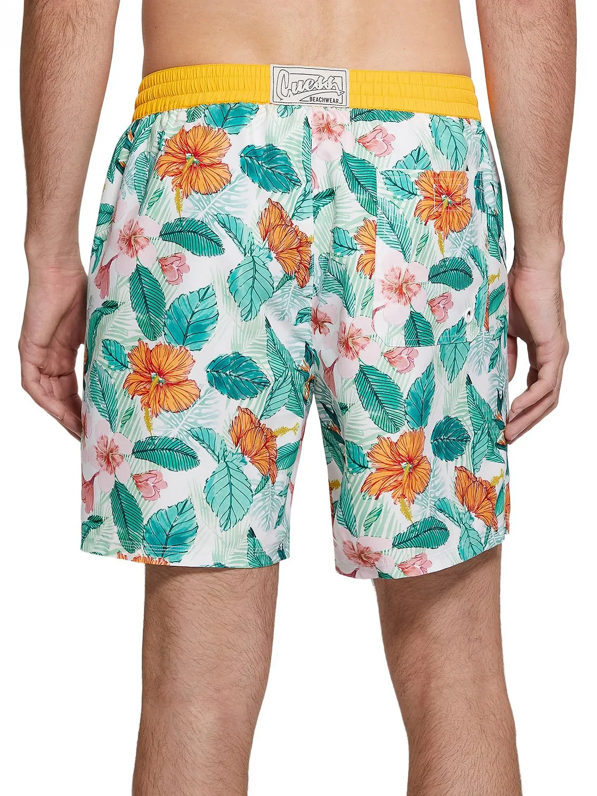 Плавки GUESS Eco Medium Vintage Swimtrunk, зелене та рожеве листя, M, фото №4 Плавки GUESS Eco Medium Vintage Swimtrunk, зелене та рожеве листя, M, фото №4