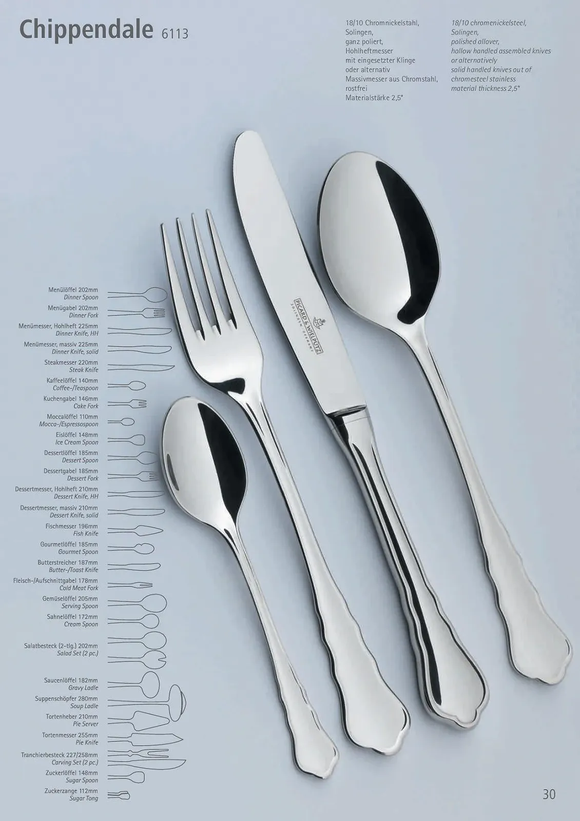 Ложки для кави Picard & Wielpütz Chippendals 6113, набір 6 штук, фото №2 Ложки для кави Picard & Wielpütz Chippendals 6113, набір 6 штук, фото №2