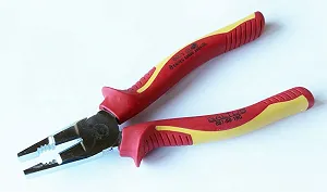 Плоскогубцы комбинированные SALTUS VDE для электриков Электрические 1000 Вольт Изолированные - Фото 1