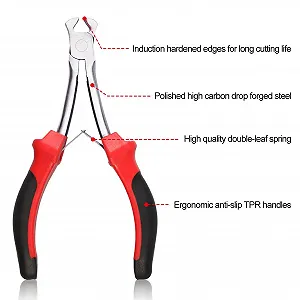 Длинногубцы SPEEDWOX 5.5" Мини торцевые кусачки TPR ручки для изготовления ювелирных изделий для труднодоступных узких мест synthetic.ua - Фото 1