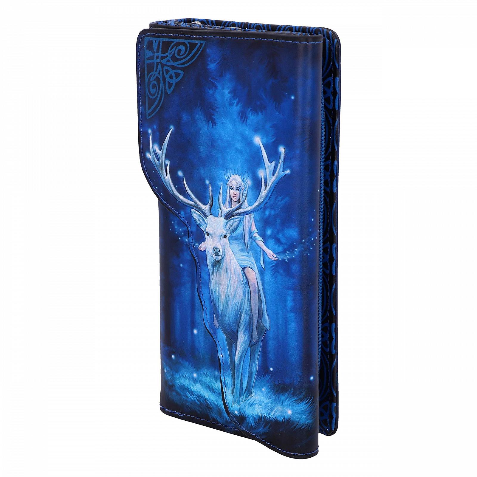 Кошелек Anne Stokes Fantasy Forest Elven Queen and Stag Embossed Синий 18.5 см, фото №2