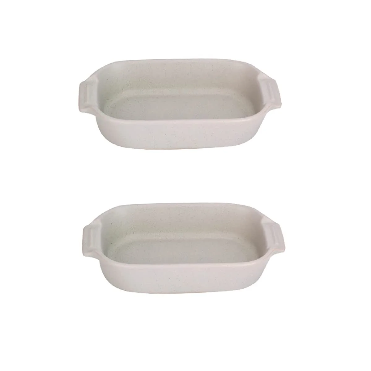 Набор форм для запекания прямоугольные керамические глубокие с двойными ручками 2 шт., фото №1 Набор форм для запекания прямоугольные керамические глубокие с двойными ручками 2 шт., фото №1