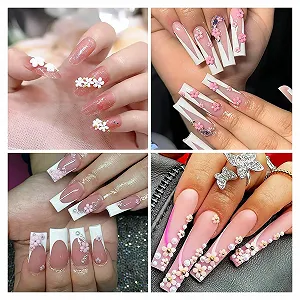 Украшение Цветы из сетки, стальные шарики, аксессуары для маникюра, 6 шт synthetic.ua - Фото 1