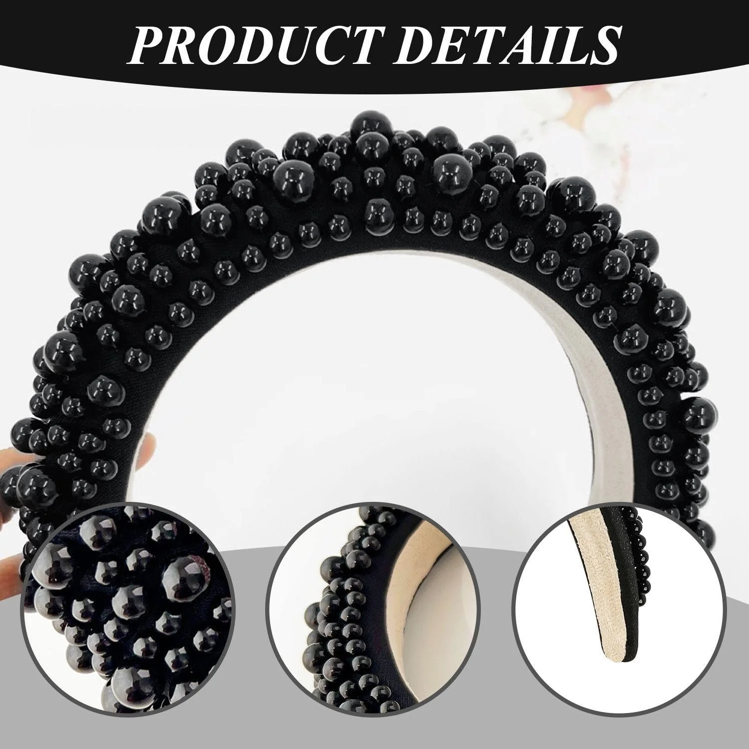 Обруч Модный Черный, фото №3