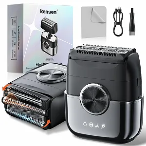 Електробритва kensen Mini Foil Shaver сіткова з 4 плаваючими головками USB C 120 хвилин автономності - Фото 1