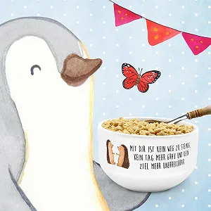 Миска для хлопьев Mr. & Mrs. Panda Ежик Любовь, керамическая synthetic.ua - Фото 1