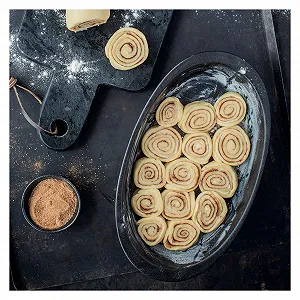 Форма для запікання Maxwell & Williams Caviar HY0020 Керамічна Овальна 2300 мл Чорна synthetic.ua - Фото 1