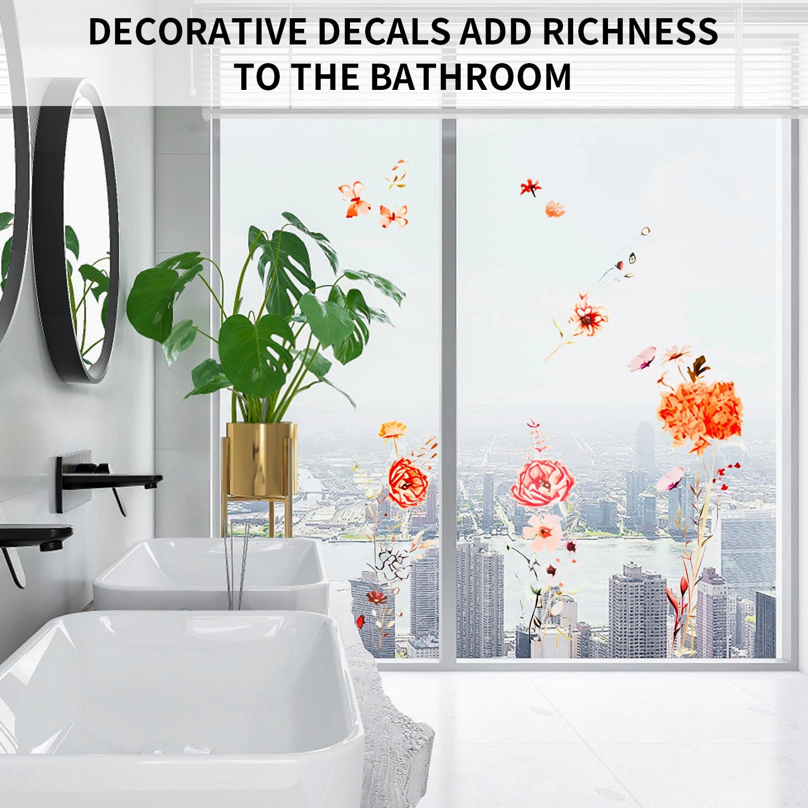 Наклейка на стіну Boho Garden Flowers Vintage Design Квіти Метелики та Трава 30 x 90 см Набір 3 шт., фото №4