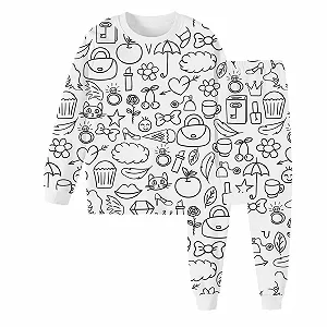 Купить Детская пижама для девочек и мальчиков, комплект из 2 предметов: хлопковая мягкая унисекс пижама с мультяшным рисунком (термобрюки и терморубашка) - Фото 1 Детская пижама для девочек и мальчиков, комплект из 2 предметов: хлопковая мягкая унисекс пижама с мультяшным рисунком (термобрюки и терморубашка) - Фото 1