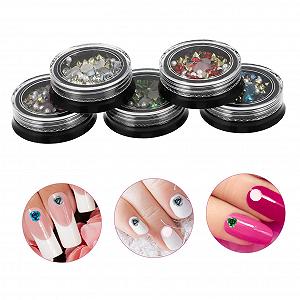 Цветок Металлическая Роза Beavorty Камни для ногтей 5 упаковок synthetic.ua - Фото 1