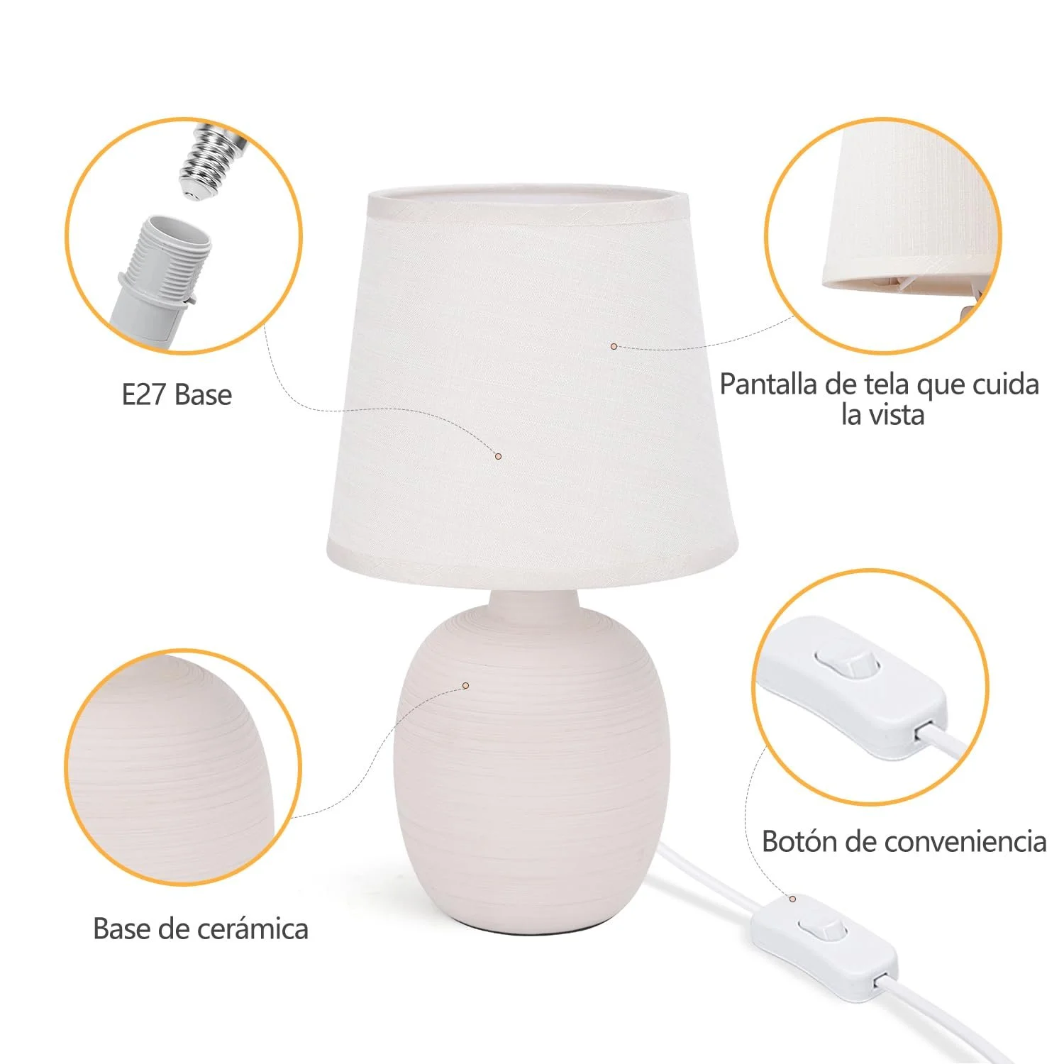 Настільна лампа Ceramic E14 Vintage Retro, фото №5