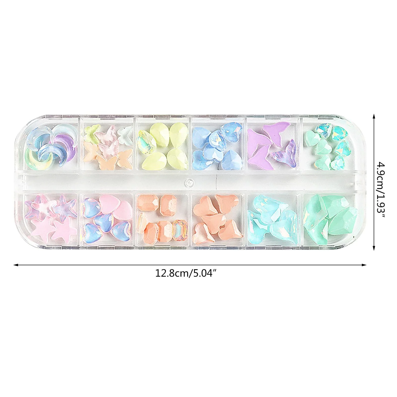 Кристаллические украшения для ногтей 3D бриллиант 12 сеток, фото №6