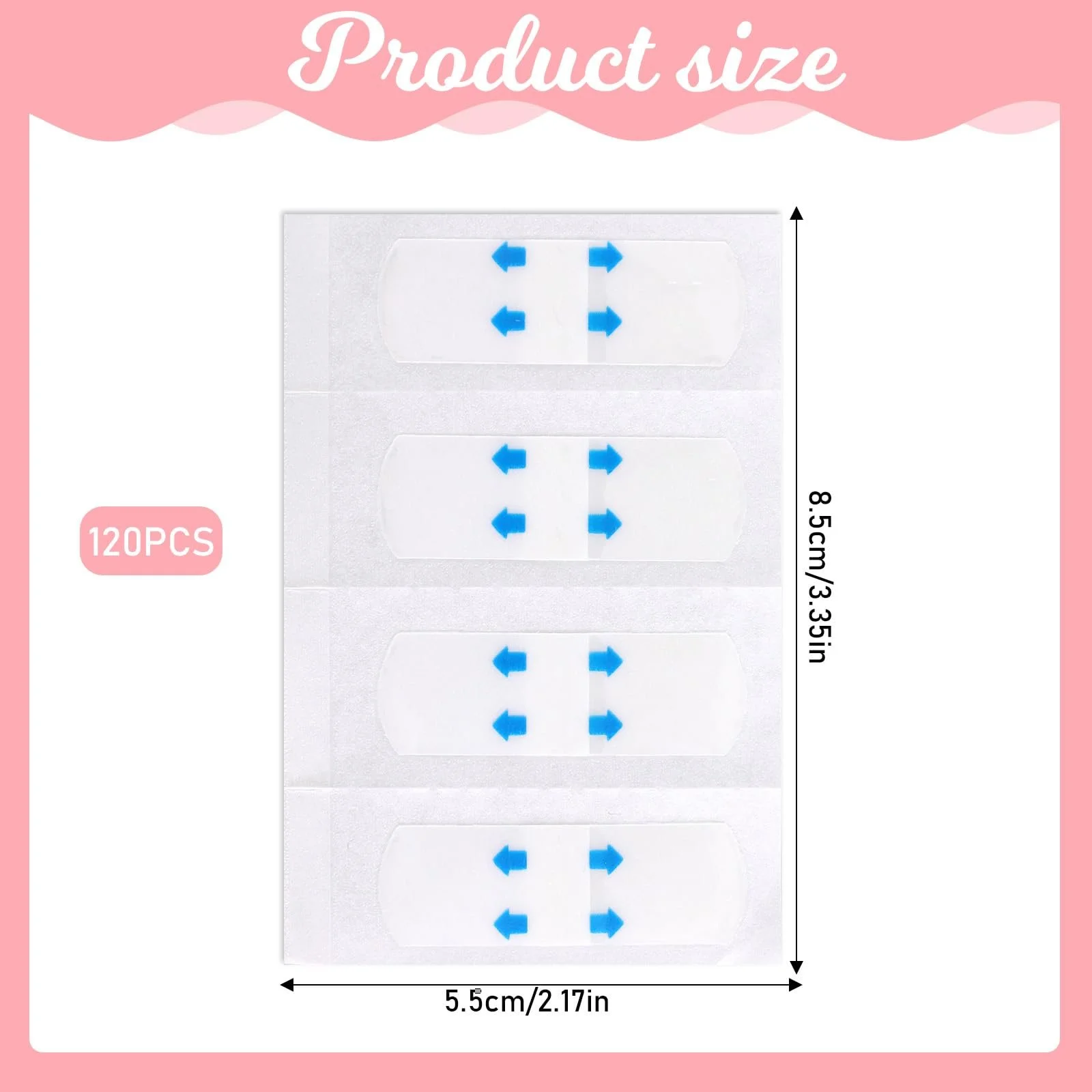 Стрічка для підтяжки обличчя 120 штук Невидима Піднімає обвислу шкіру, фото №6