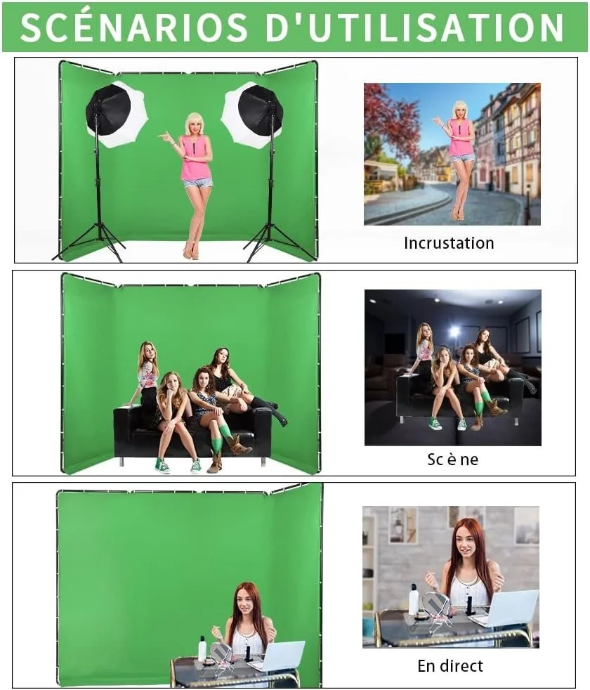 Система підтримки фону для фотостудії GSKAIWEN 7.87 x 13.12" Чорний, фото №4 Система підтримки фону для фотостудії GSKAIWEN 7.87 x 13.12" Чорний, фото №4