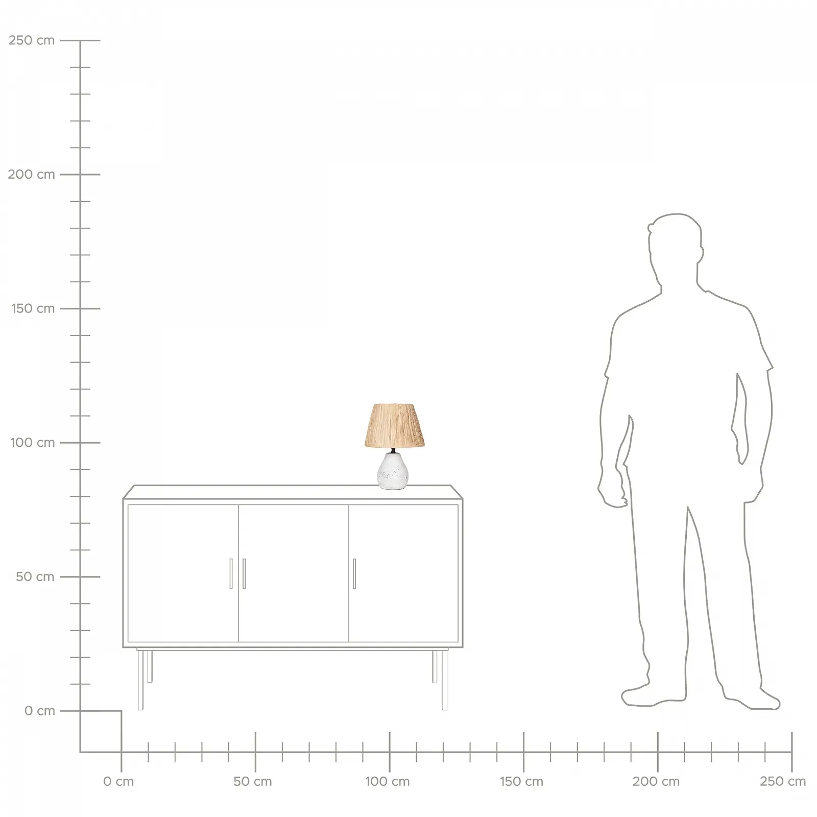 Настільна лампа Arwadito Керамічна Основа-ваза Конусний паперовий абажур З вимикачем Білий, фото №9