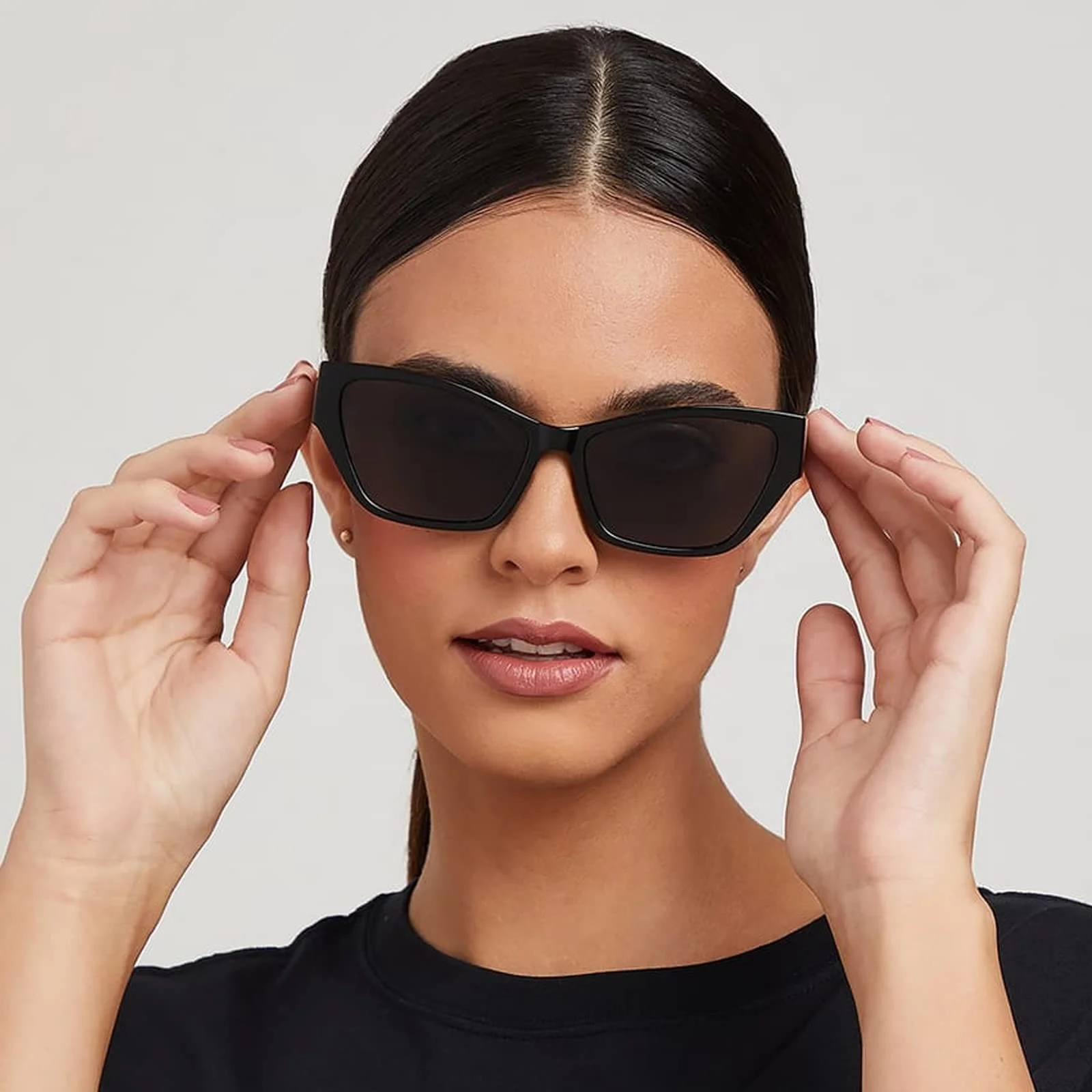 Сонцезахисні окуляри E & R Elegant Rabbit, 2 шт, біфокальні, для читання, оправа товста, котяче око, чорний і черепаховий, фото №3