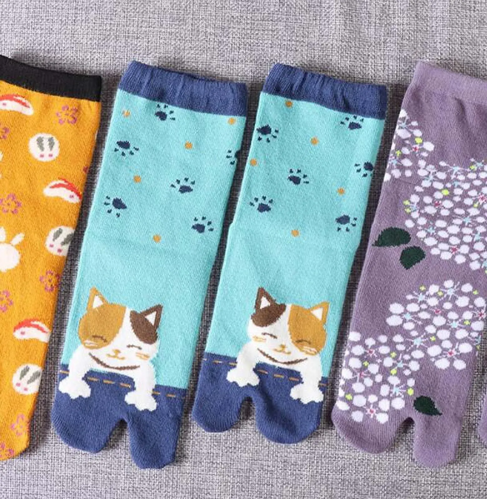 Шкарпетки Fendawn Strive Японські з двома пальцями Бавовняні Шкарпетки для косплею, 4 пари, фото №2 Шкарпетки Fendawn Strive Японські з двома пальцями Бавовняні Шкарпетки для косплею, 4 пари, фото №2