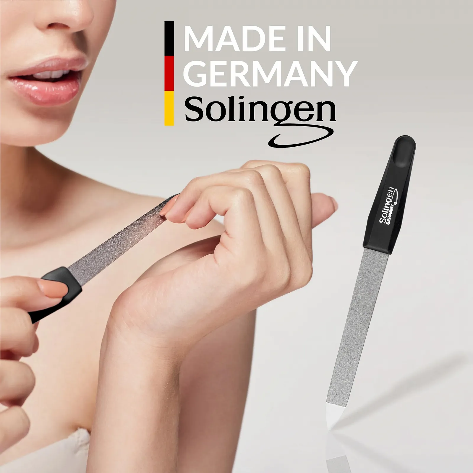 Набір для манікюру marQus Premium, 5 предметів, нержавіюча сталь, у чохлі зі справжньої шкіри, чорний, фото №4