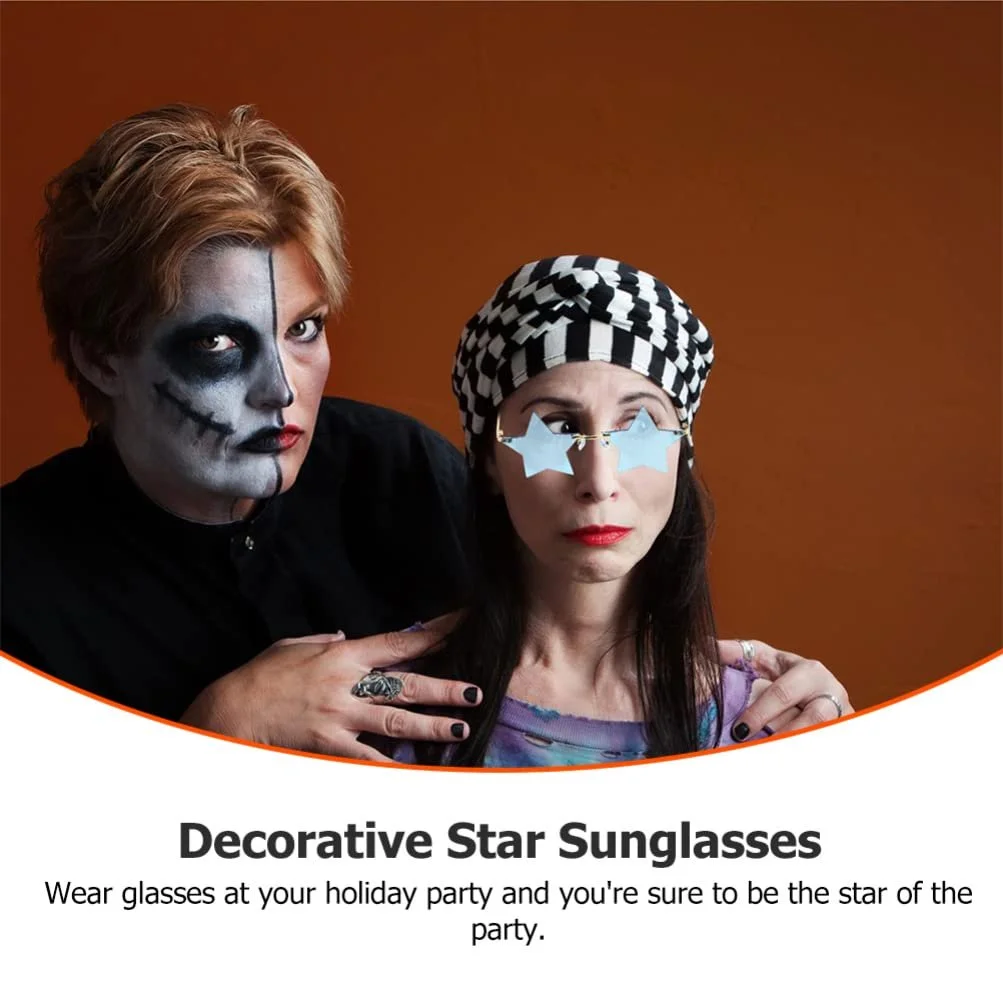 Окуляри Gadpiparty Зірка Прозорі Без оправи Для дітей та дорослих чоловіків Сині L, фото №3 Окуляри Gadpiparty Зірка Прозорі Без оправи Для дітей та дорослих чоловіків Сині L, фото №3