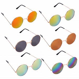 Сонцезахисні окуляри круглі PACKOVE Набір з 6 шт. Різні кольори - Фото 1