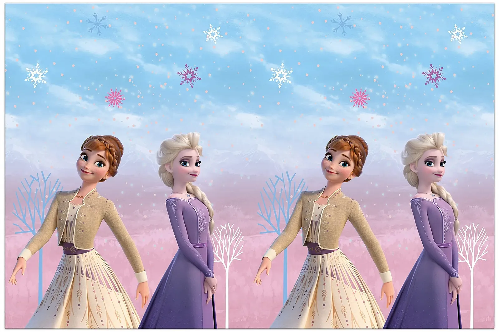 Набір посуду для вечірки Крижаний Вітер, тарілки, стакани, серветки, запрошення, скатертина, пакети для подарунків, серпантин, повітряні кульки, фото №7