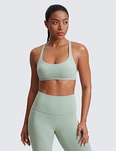 Спортивный бюстгальтер CRZ YOGA Spaghetti Crossed Back Crop Top без косточек со съемными чашками для йоги synthetic.ua - Фото 1