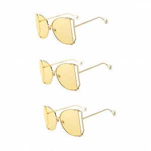 Набір сонцезахисних окулярів PACKOVE 3 шт. Круглі літні - Фото 1