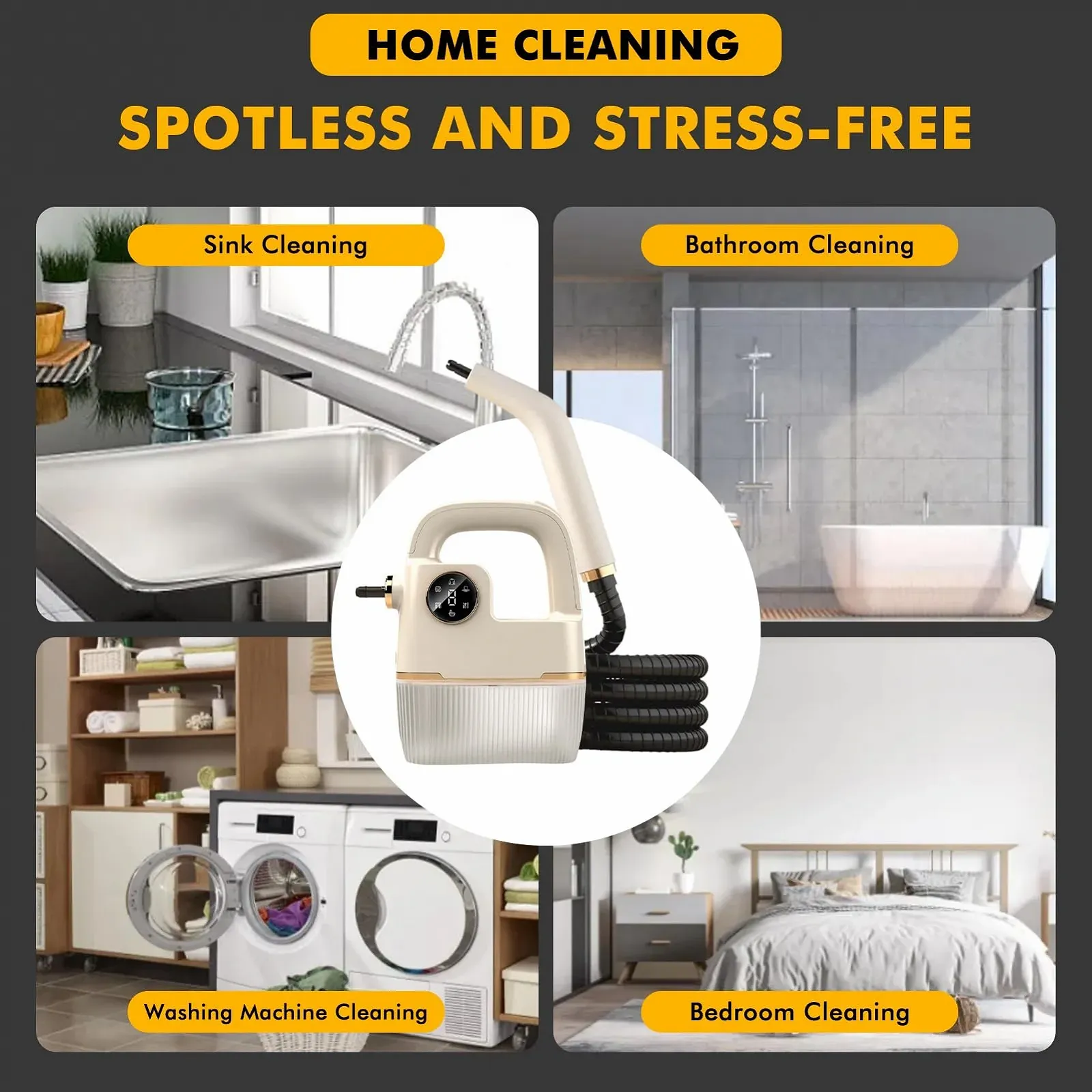 Пароочисник ручний 800 мл 140°C 4.5 Бар (європейський стандарт), фото №5