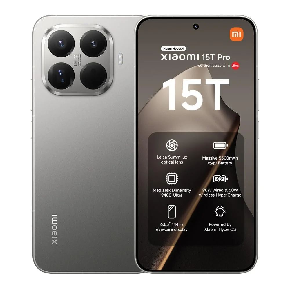 Смартфон XIAOMI 15T Pro 12/512 ГБ 6,83" 144 Гц Dimensity 9400+ 50 Мп Leica 5500 мАч Титановый, фото №1 Смартфон XIAOMI 15T Pro 12/512 ГБ 6,83" 144 Гц Dimensity 9400+ 50 Мп Leica 5500 мАч Титановый, фото №1