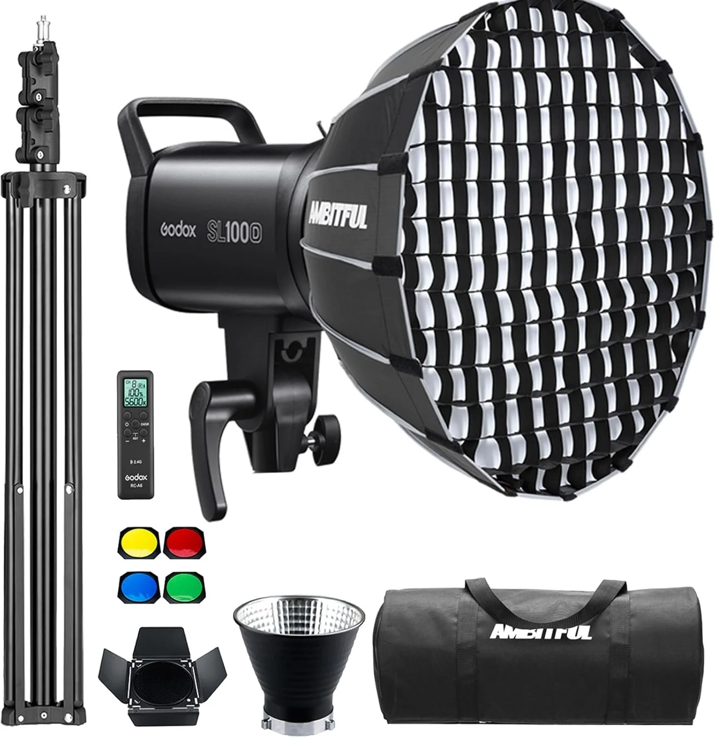 Студийный прожектор Godox SL100D Черный, фото №1