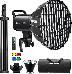 Студійний прожектор Godox SL100D Чорний - Фото 1