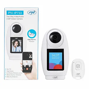 Відеокамера спостереження PNI IP733 3MP Bluetooth Двосторонній зв'язок Відеоняня Екран synthetic.ua - Фото 1