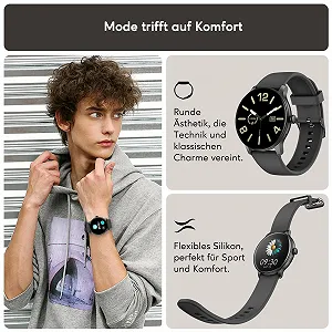 Смартгодинник для жінок та чоловіків 1.38 дюймовий HD-дисплей Bluetooth-дзвінки з моніторингом серцевого ритму SpO2 сну Крокомір IP68 Водонепроникний для Android iOS synthetic.ua - Фото 1