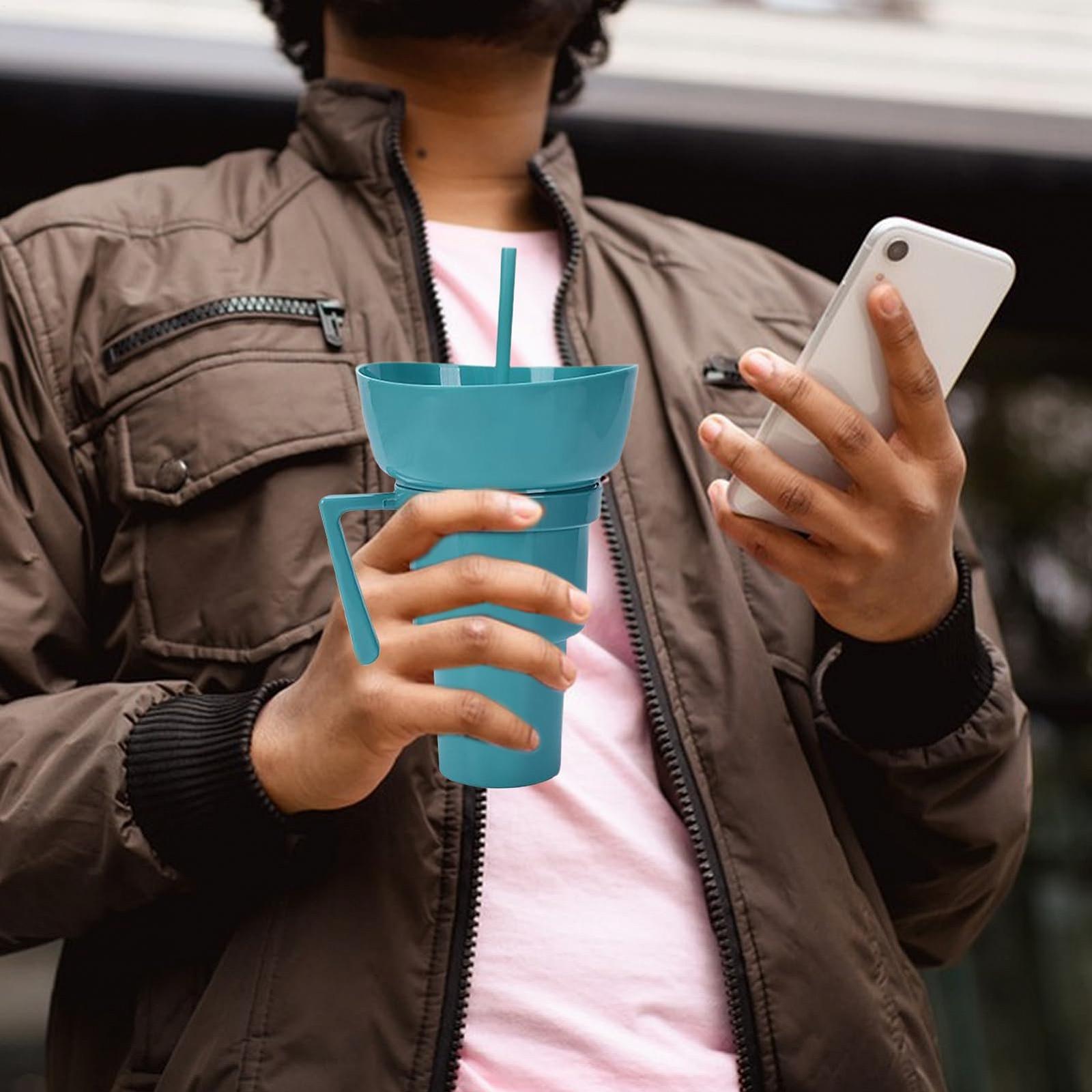 Кухоль для напоїв та снеків, чашка з відсіком для снеків зверху, непроливайка, фото №6 Кухоль для напоїв та снеків, чашка з відсіком для снеків зверху, непроливайка, фото №6