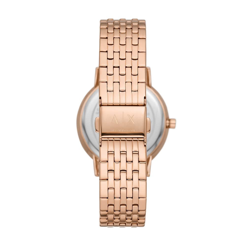 Женские часы Мультифункциональные Armani Exchange Moonphase 36 мм, Розовое золото, Браслет, фото №3