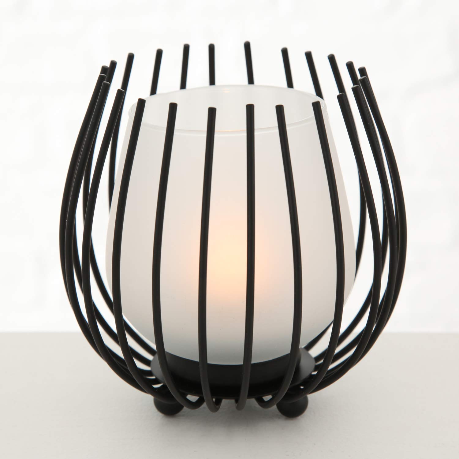 Набір LS-LebenStil 2 Металеві Скляні Ліхтарі Тримачі для чайних свічок Чорні, фото №4 Набір LS-LebenStil 2 Металеві Скляні Ліхтарі Тримачі для чайних свічок Чорні, фото №4