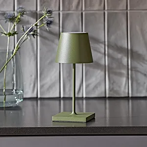 Настільна лампа SIGOR Nuindie 2.0 Mini LED Акумуляторна Димування IP54 Висота 25 см USB-C 12 год роботи Хвойний зелений synthetic.ua - Фото 1