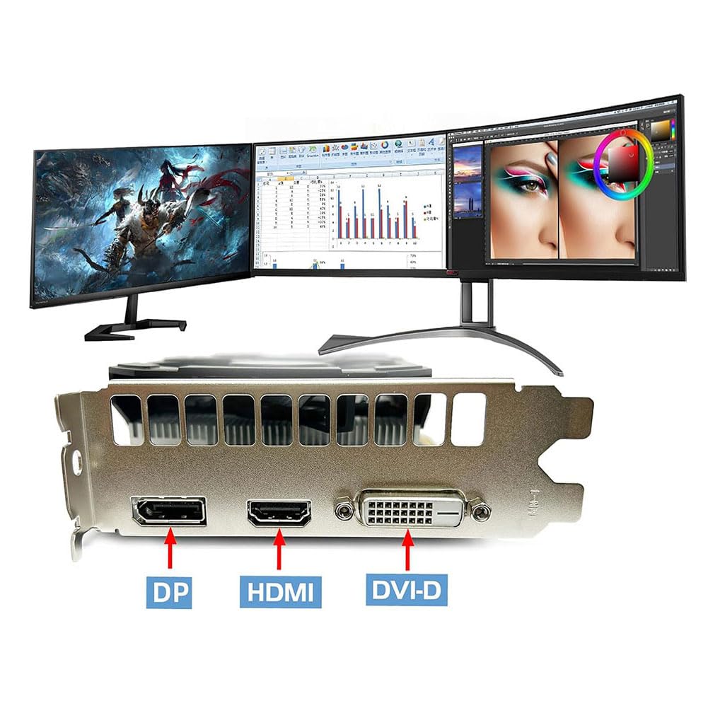 Відеокарта QTHREE GTX 1050 Ti 4GB 128-біт GDDR5 DisplayPort HDMI DVI, фото №4