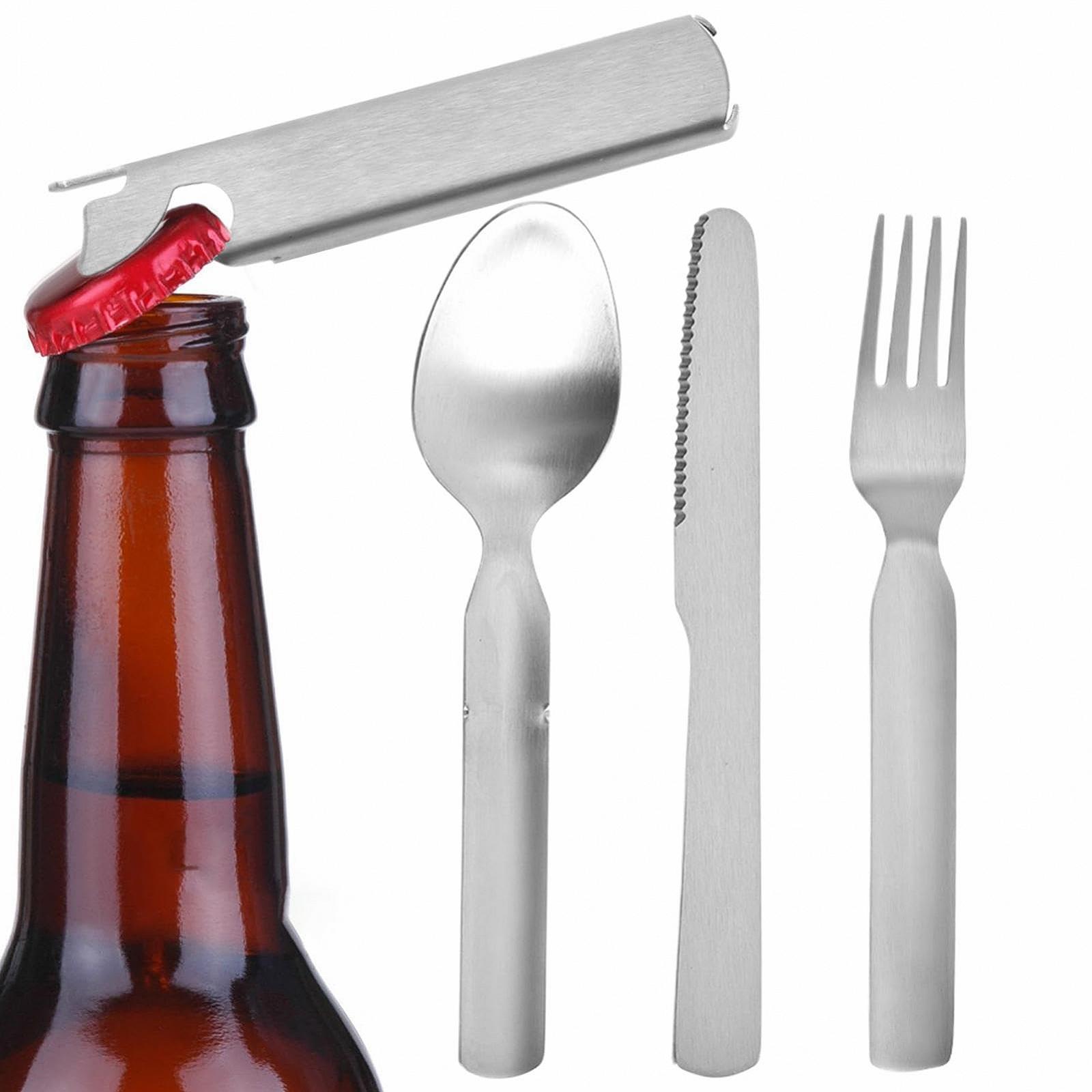 Набор столовых приборов Travel 4 предмета для путешествий из нержавеющей стали, фото №1