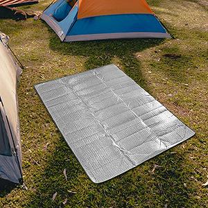 Килимок Folpus Double Sided Aluminium Foil Outdoor Foam Pad Insulation Tent Pad Folding Portable Sleeping Mat synthetic.ua - Фото 1