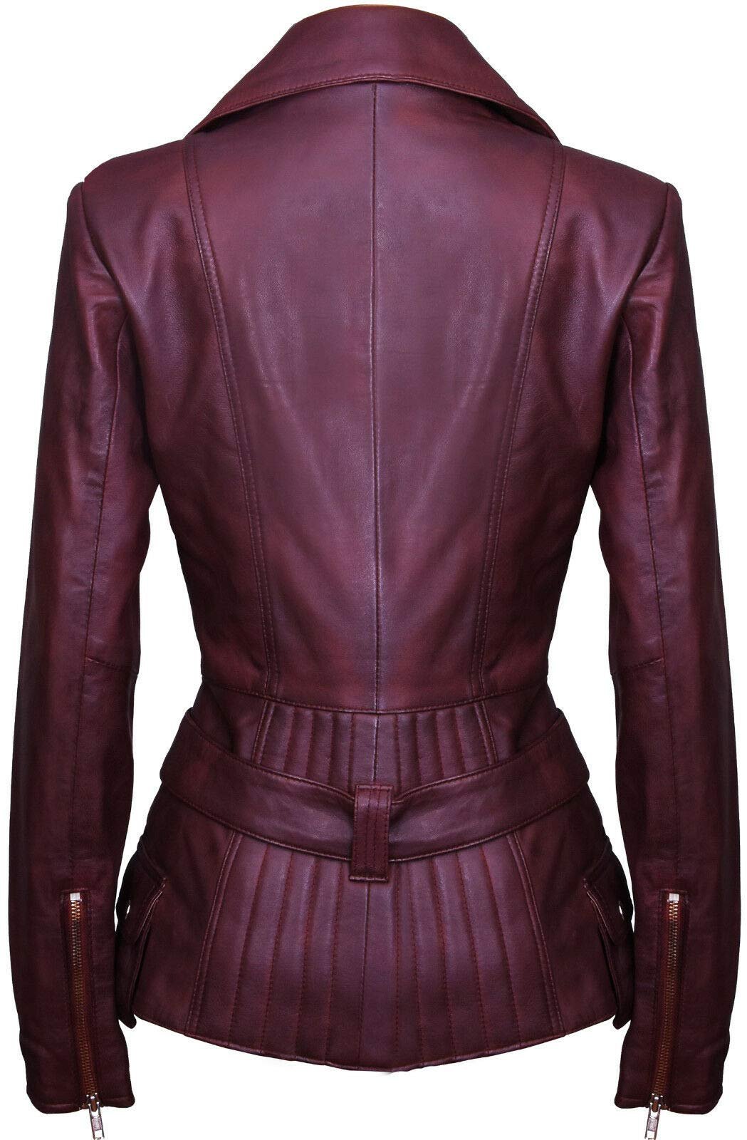 Кожаная мотоциклетная куртка Infinity Leather Женская Conker Brown Длинная, фото №3