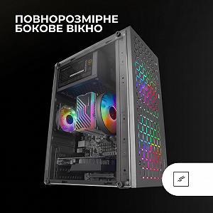 Корпус для ПК Mars Gaming MC-CORE / без БЖ / RGB / Чорний synthetic.ua - Фото 1